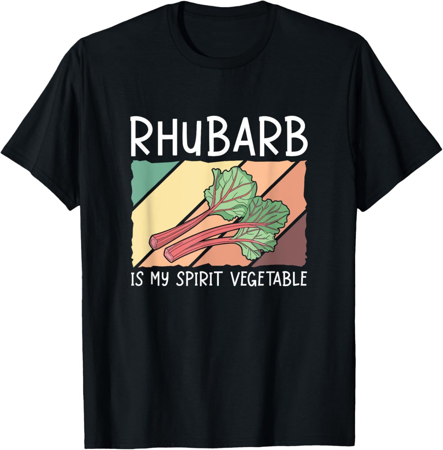 Rhubarb Is My Spirit Vegetable Funny Rhubarb Pie Enthusiasts T-Shirt - T-Shirt | Black