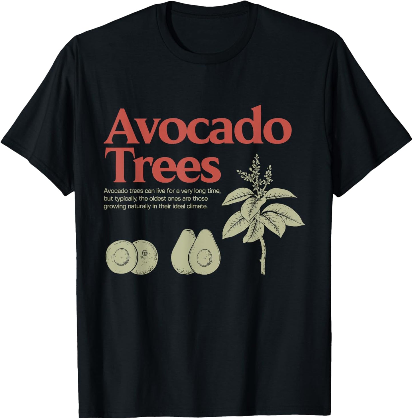 Avocado Trees Funny Definiton Apparel T-Shirt - T-Shirt | Black