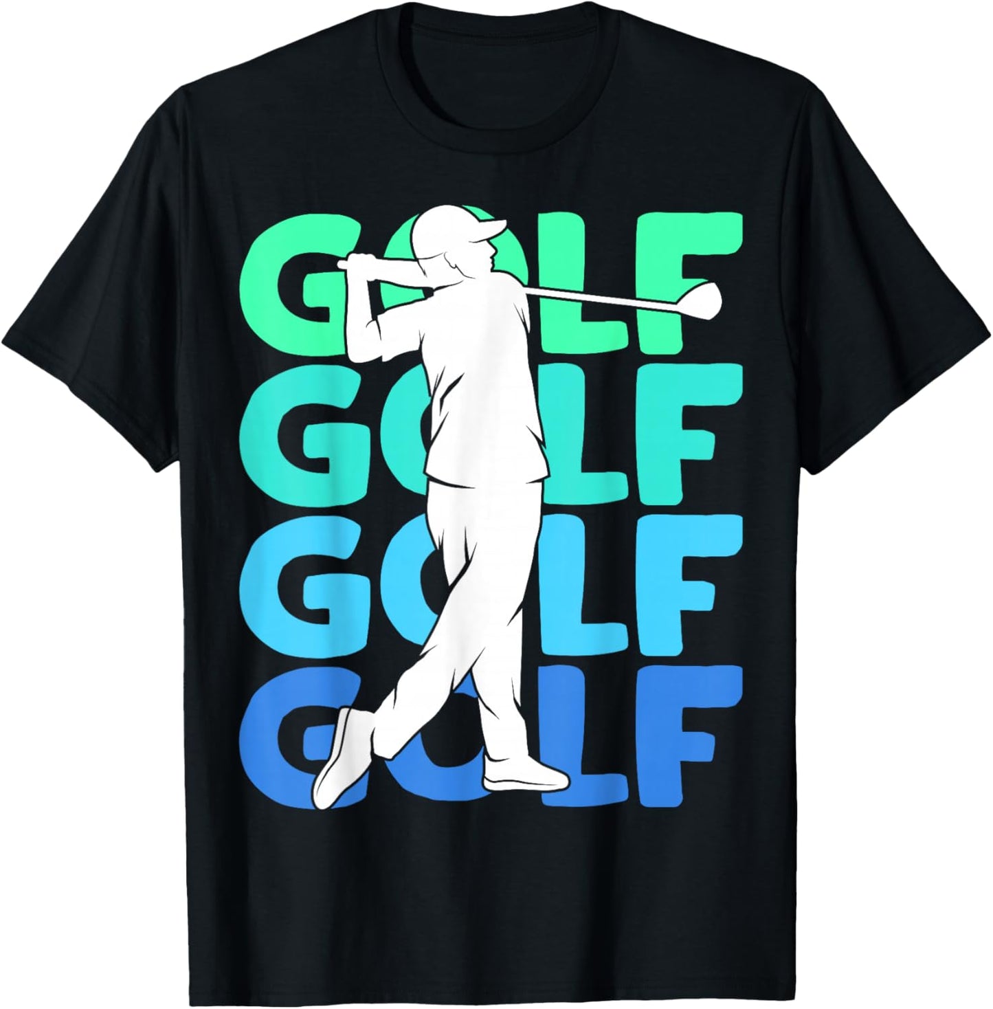 Golf Golfer Golf Player Men Children Boys T-Shirt - T-Shirt | Black