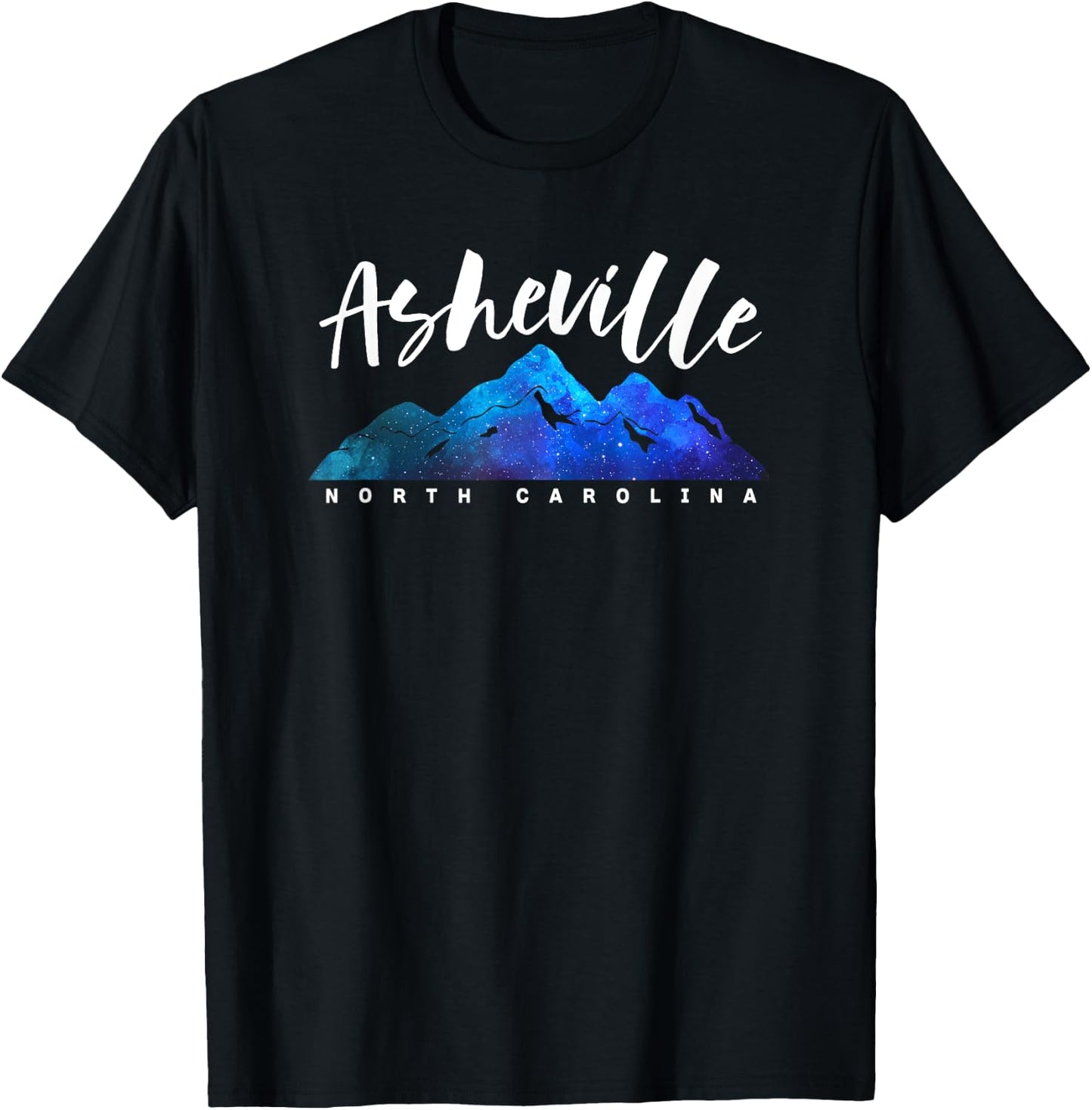 ASHEVILLE NORTH CAROLINA Camping Hiking Skiing Family Trip T-Shirt - T-Shirt | Black