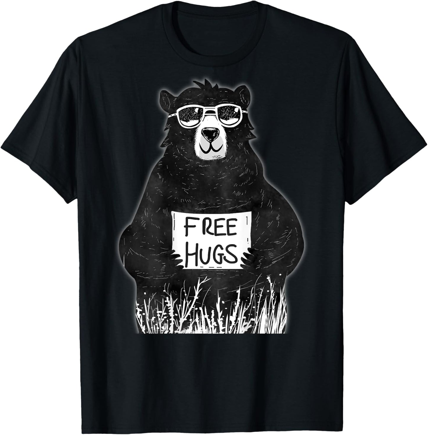 Free Hugs from Grizzly Bear T-Shirt - T-Shirt | Black