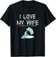 I Love My Wife Funny Kite Surfing T-Shirt - T-Shirt | Black