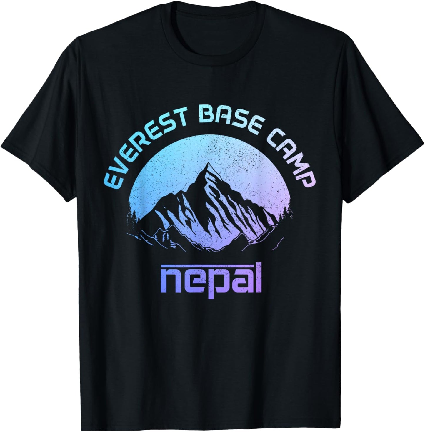 Mount Everest Nepal Himalaya Mountaineer Mountain Souvenir T-Shirt - T-Shirt | Black