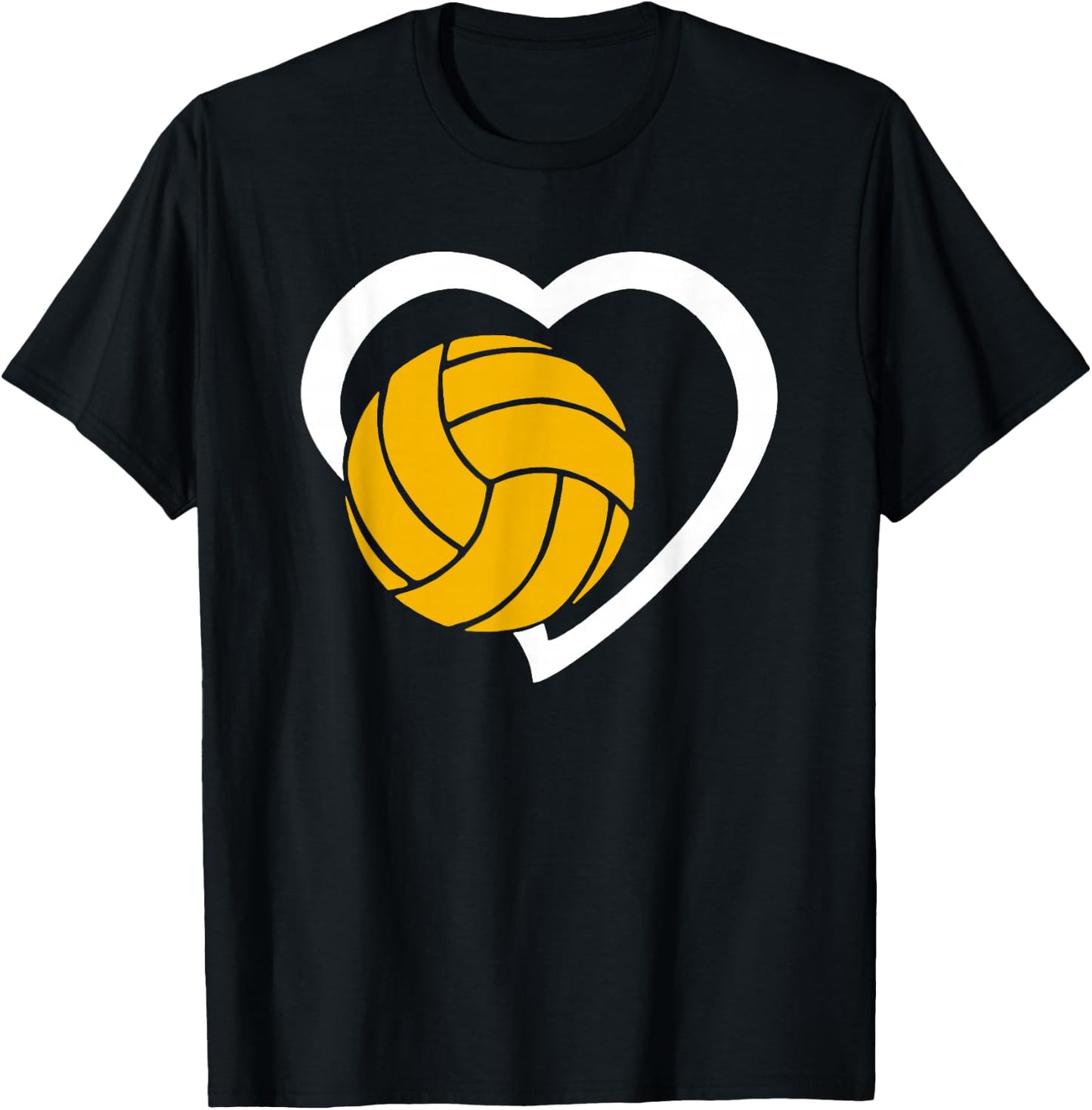 Water Handball Love Heart Symbol Swimming Sport T-Shirt - T-Shirt | Black