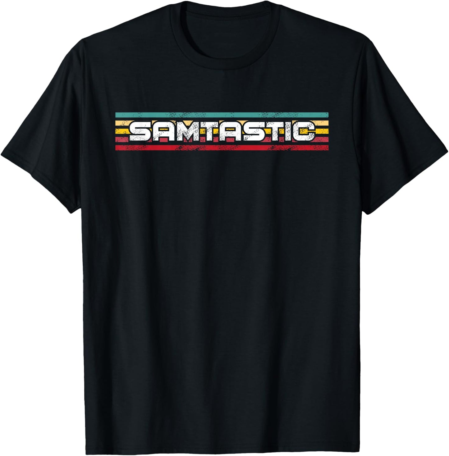 Retro Samtastic Gift any name like Sam or Samantha T-Shirt - T-Shirt | Black