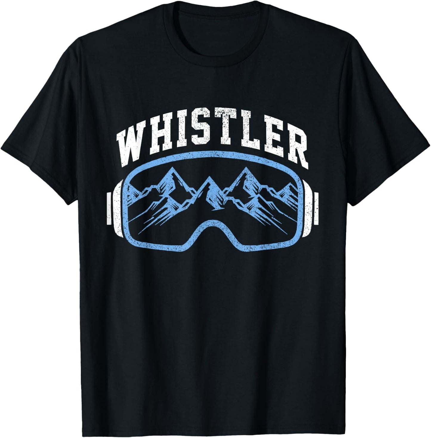 Whistler Ski Snowboard Mountain Bike Goggles Souvenir T-Shirt - T-Shirt | Black