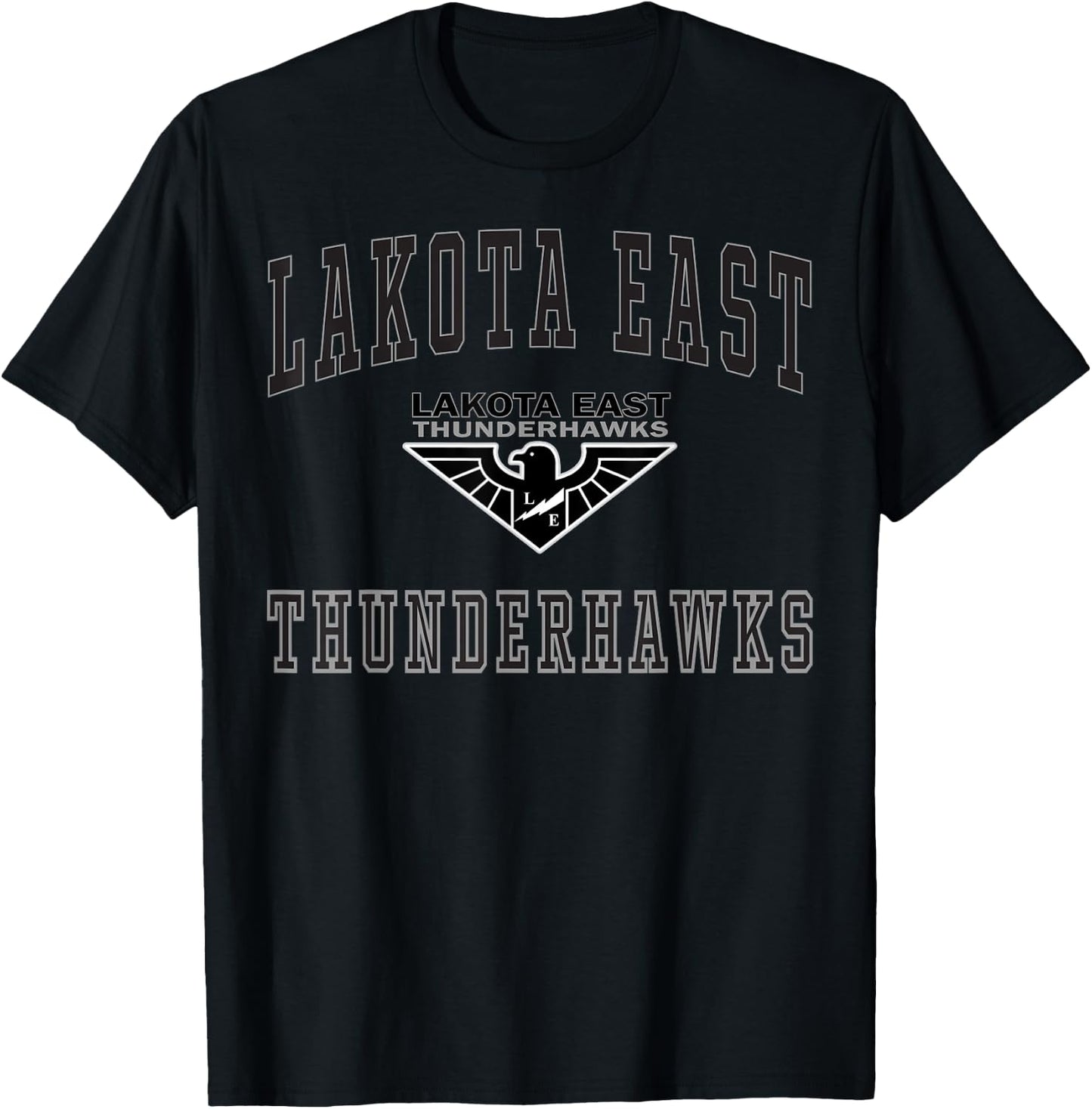 Lakota East High School Thunderhawks C1 T-Shirt - T-Shirt | Black