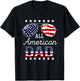 All American Dad 4th of July Sunglasses Family T-Shirt - T-Shirt | Black