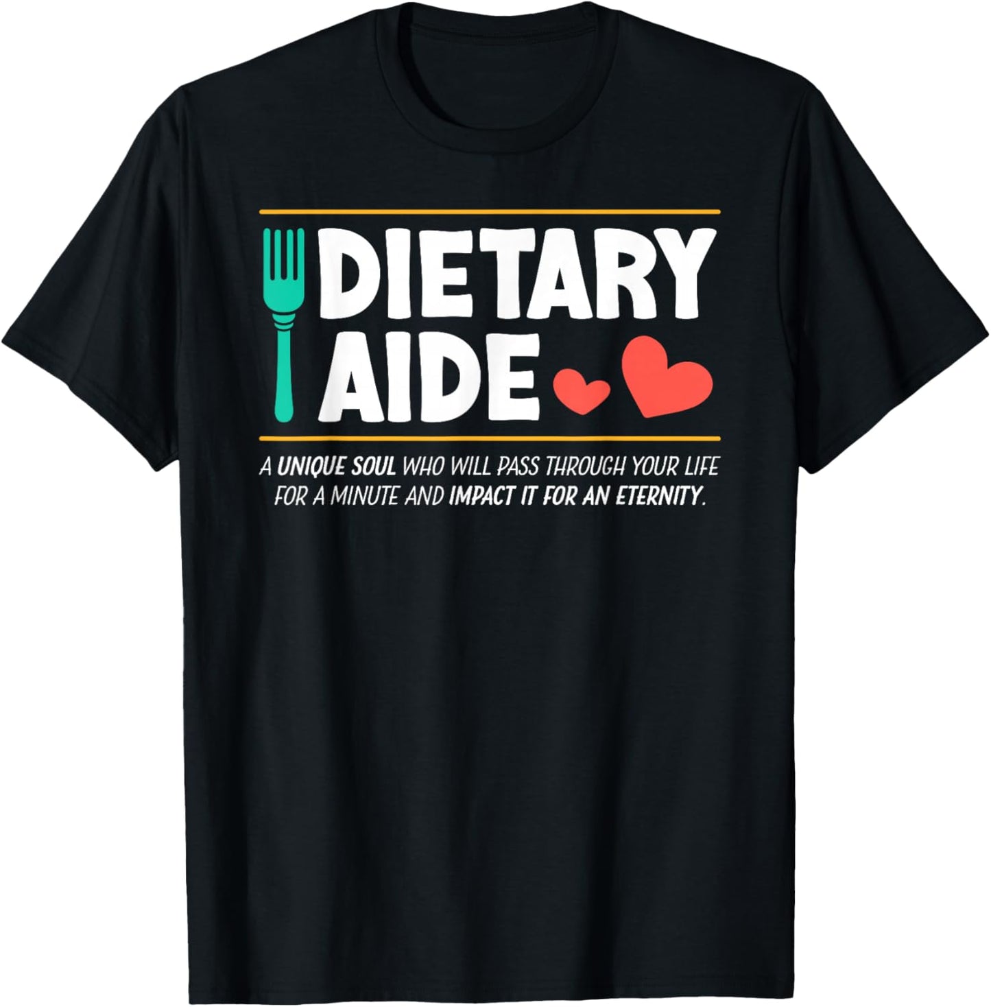 Dietary Aide Definition T-Shirt - T-Shirt | Black