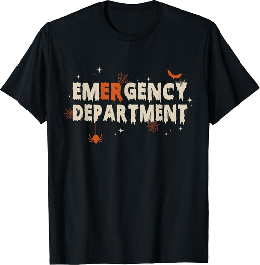 Emergency Department Halloween Emergency Room Nursing Nurse T-Shirt - T-Shirt | Black