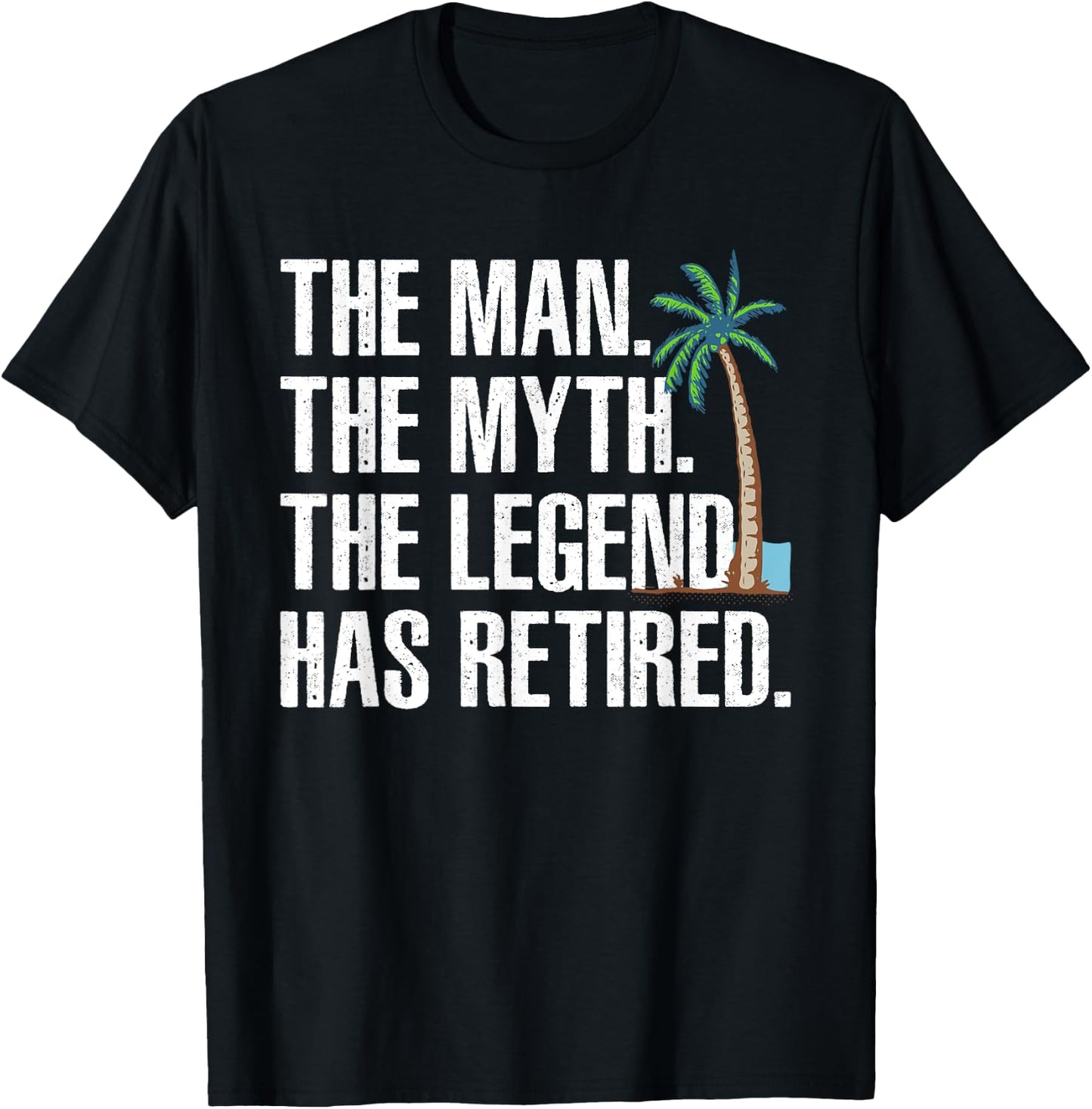 Cool Retirement Grandpa Dad Retired Man Myth Legend T-Shirt - T-Shirt | Black