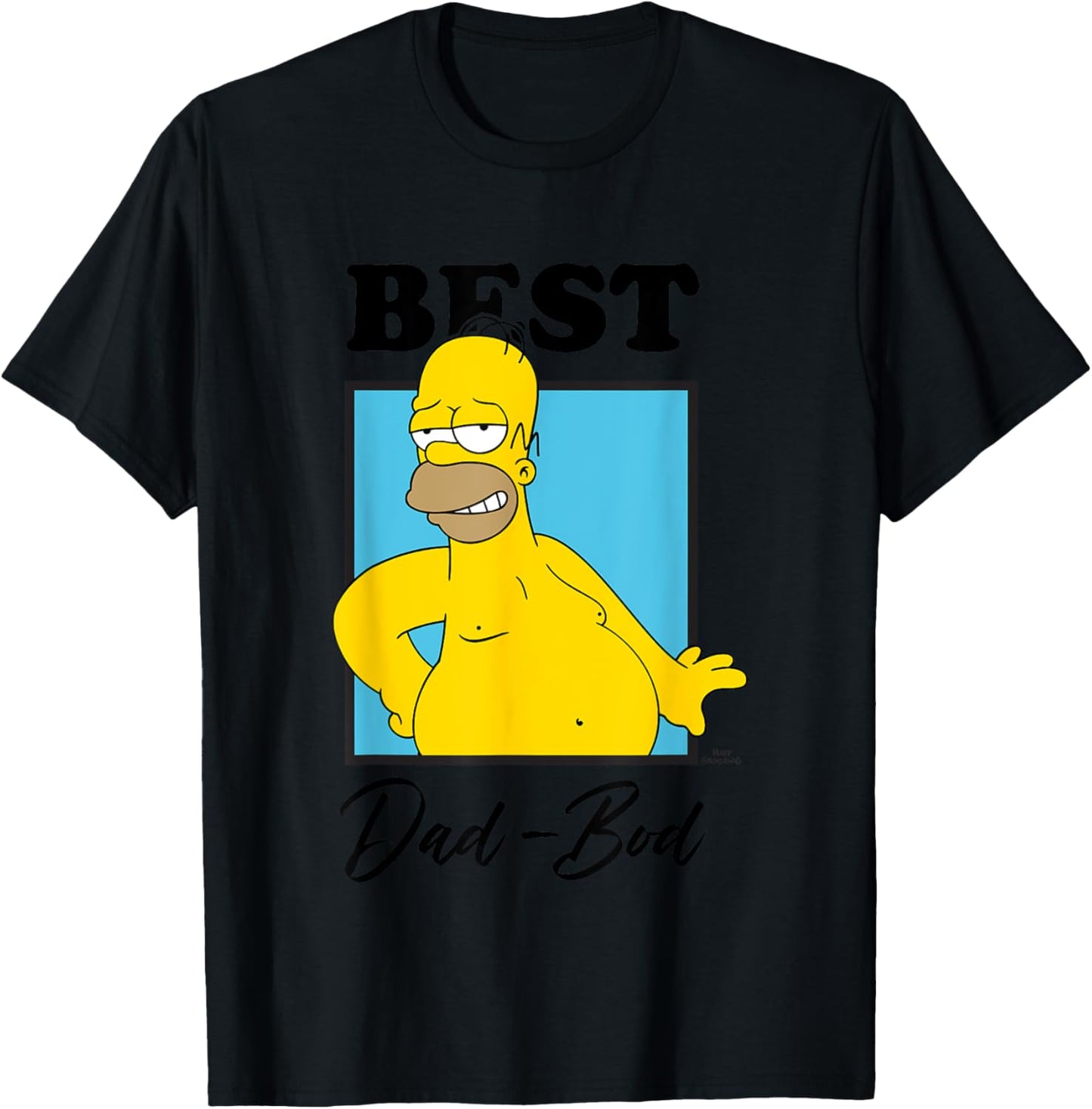 The Simpsons Father's Day Homer Best Dad Bod T-Shirt - T-Shirt | Black