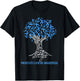Prostate Cancer Awareness Tree Ribbon Blue T-Shirt - T-Shirt | Black