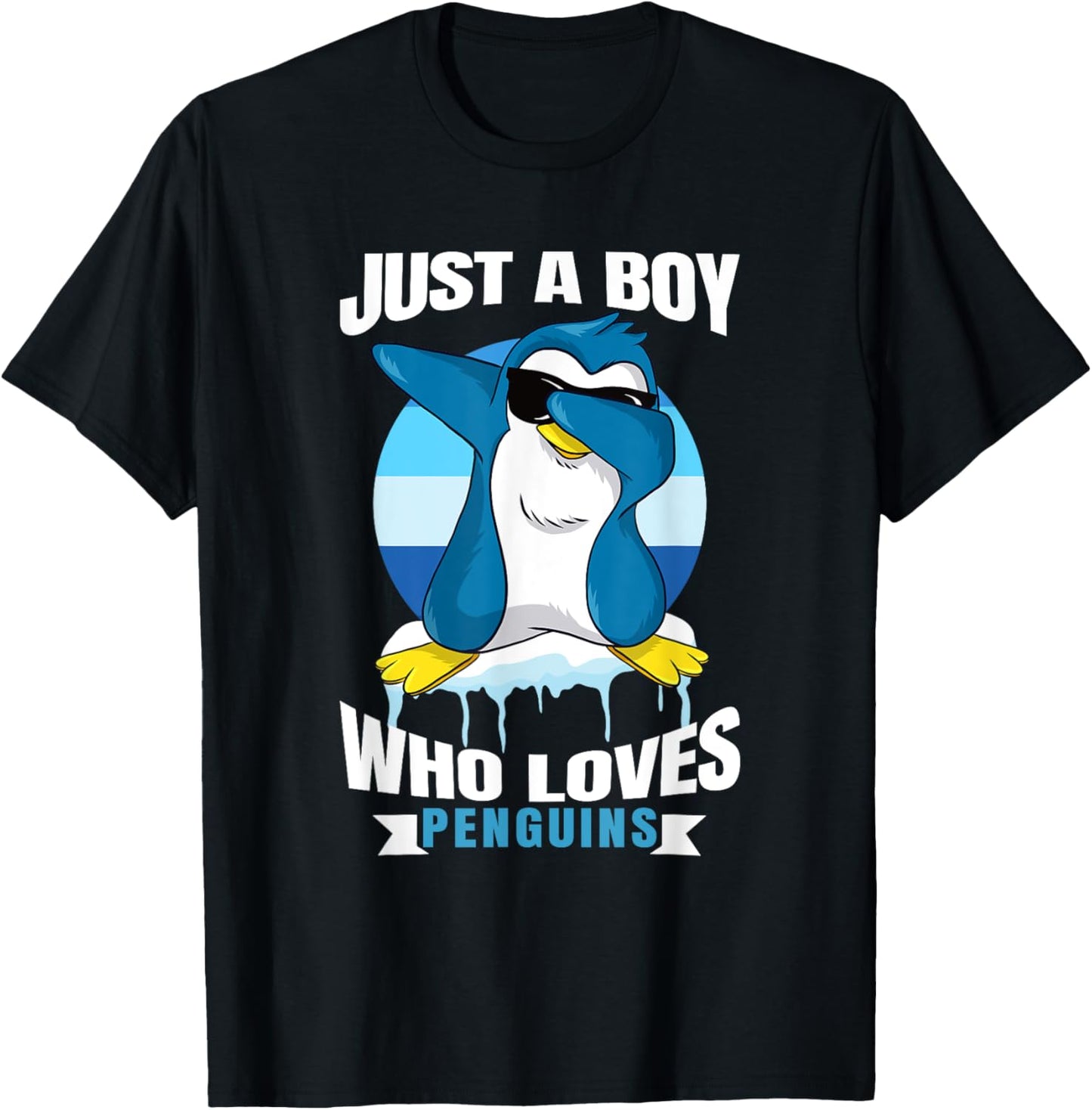 Just A Boy Who Loves Penguins Dab Toddler Dabbing Penguin T-Shirt - T-Shirt | Black