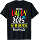 Funny Proud Daddy of a Class of 2025 5th Grade Graduate T-Shirt - T-Shirt | Black