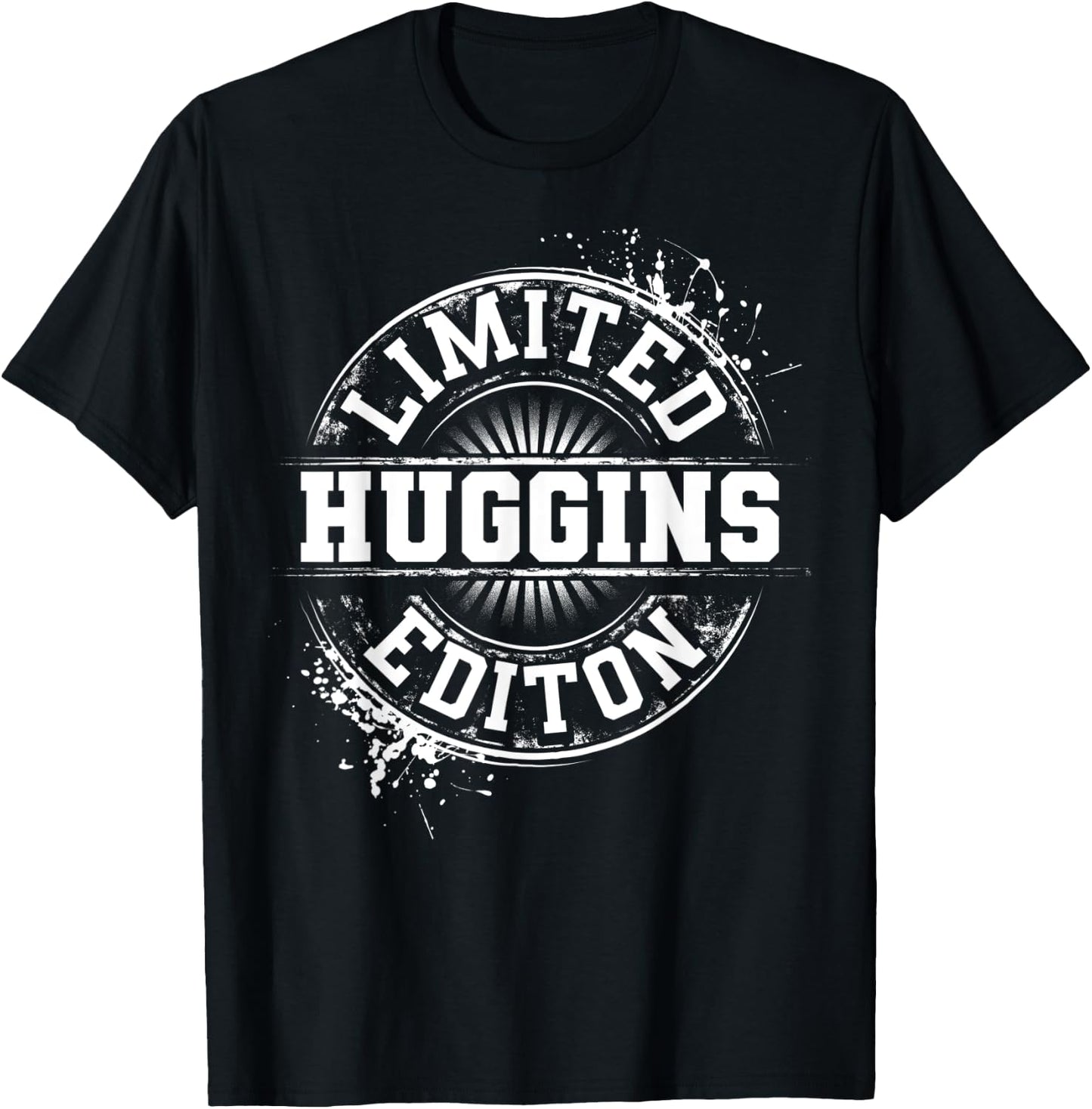 HUGGINS Funny Surname Family Tree Birthday Reunion Gift T-Shirt - T-Shirt | Black