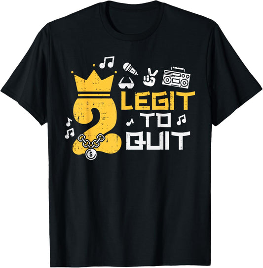 2nd Birthday 2 Legit To Quit Crown Boys Girls Toddler Kids T-Shirt - T-Shirt | Black