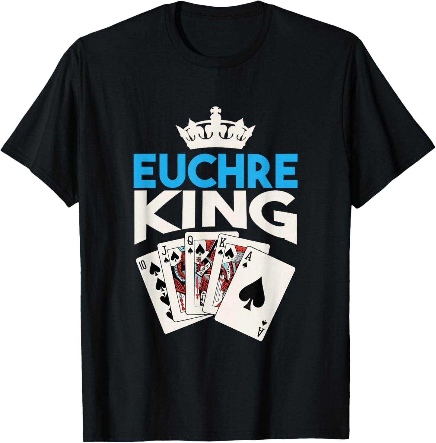 Euchre King Card Game Player Euchre Playing Clubs Euchre T-Shirt - T-Shirt | Black