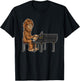 Bigfoot Playing Piano - Funny & Magical Sasquatch Pianist T-Shirt - T-Shirt | Black