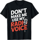 Radio Voice Activated Talking Broadcasters Humor T-Shirt - T-Shirt | Black