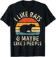 I Like Rats and Maybe 3 People Rat Lover Rodent Retro Men T-Shirt - T-Shirt | Black