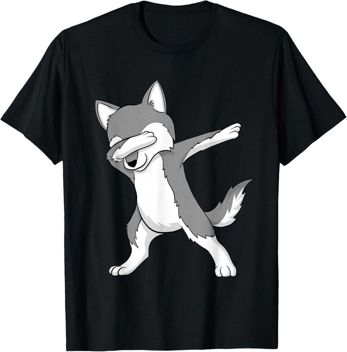 Dabbing Wolf - Wildlife Nature Animal Lover Hunter T-Shirt - T-Shirt | Black