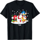 Sonic The Hedgehog Christmas Team Sonic Building Snowman T-Shirt - T-Shirt | Black