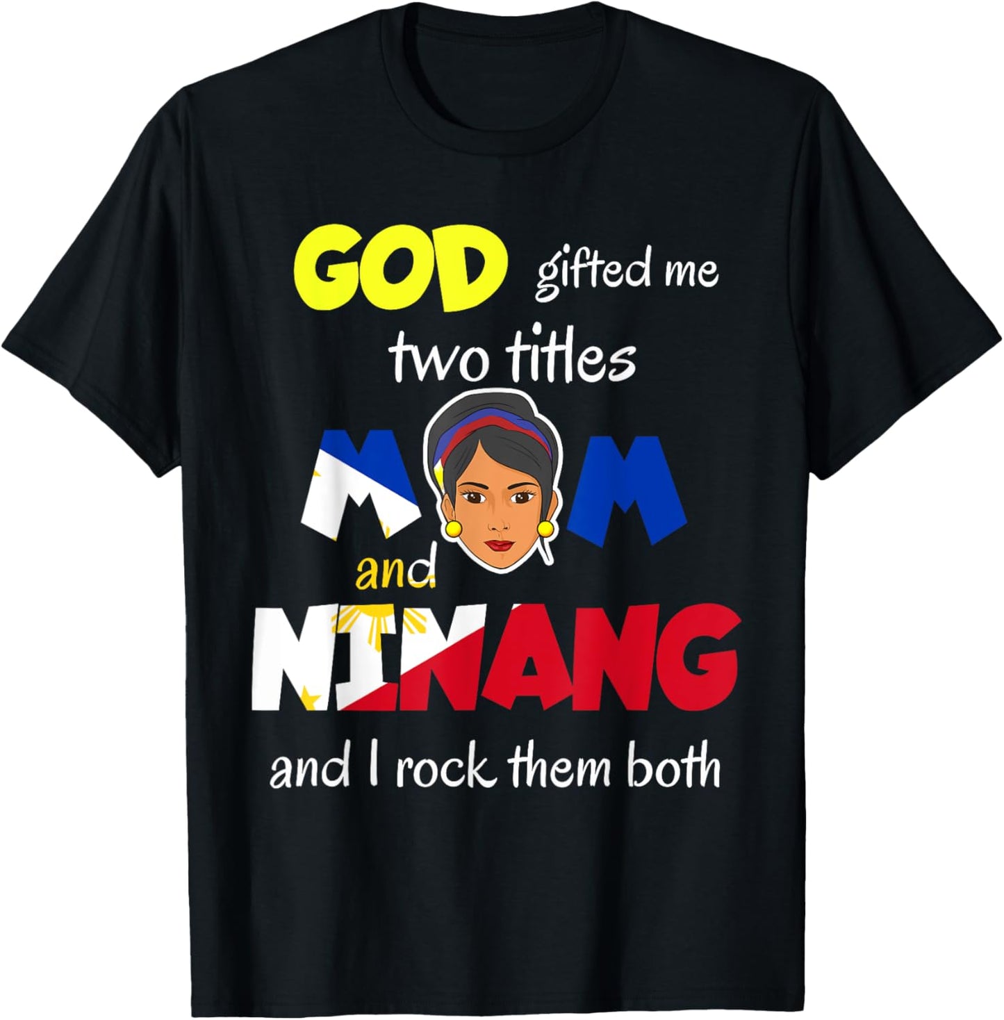Philippines Pinay Filipina Mom Lola Ninang Godmother Woman T-Shirt - T-Shirt | Black