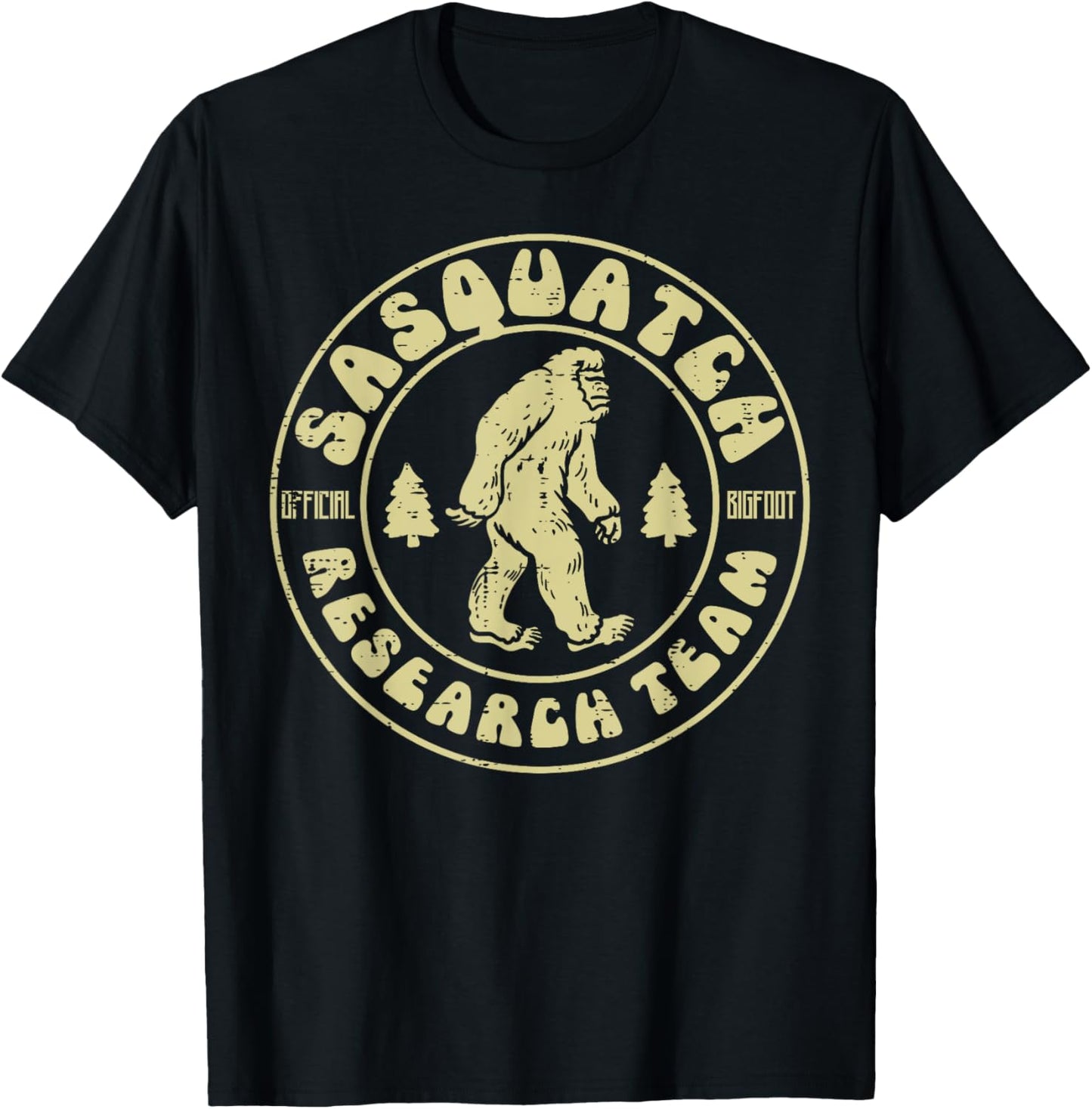 Sasquatch Research Team Funny Bigfoot Yeti Men Women Kids T-Shirt - T-Shirt | Black