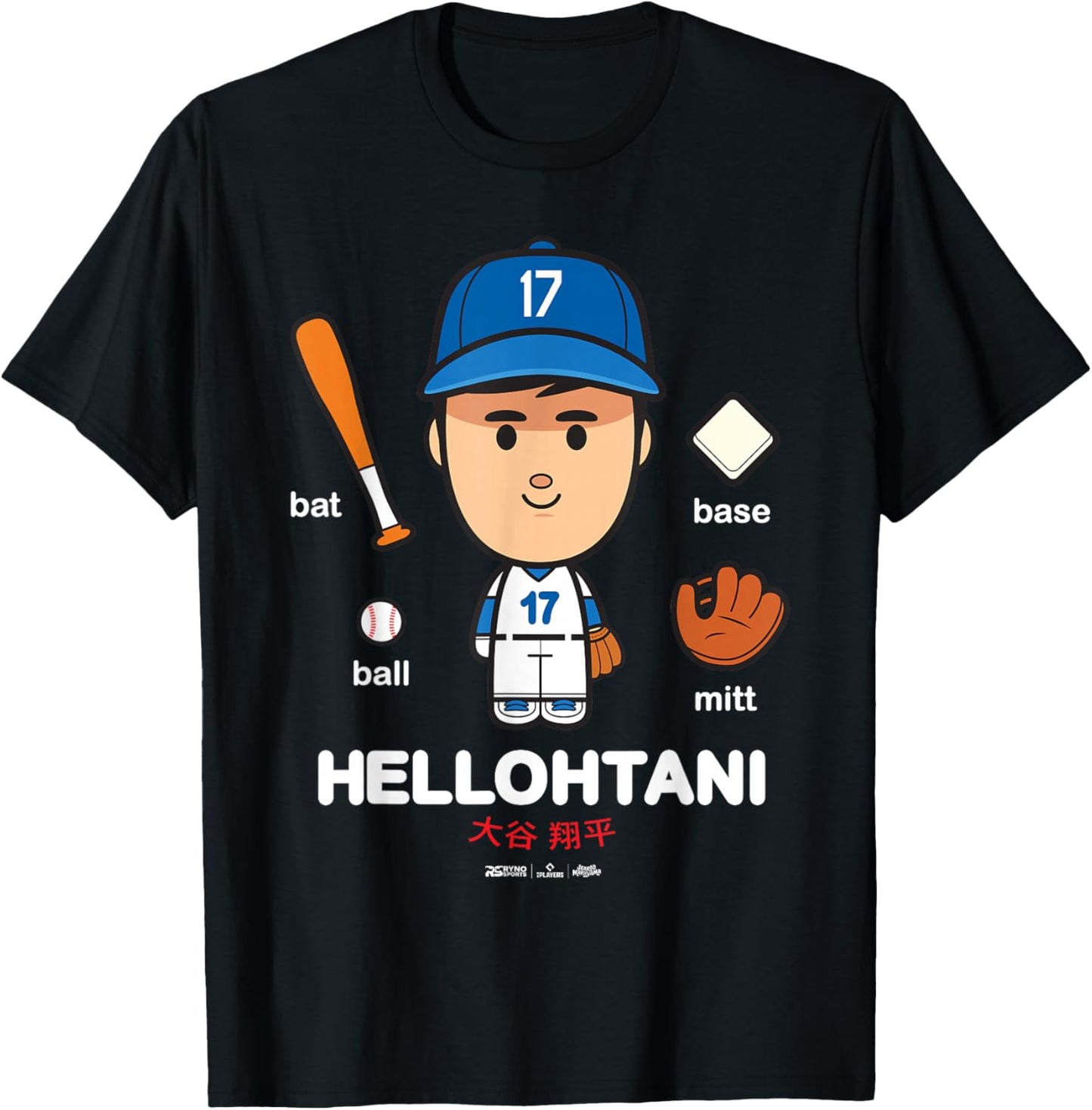 Shohei Ohtani Los Angeles Baseball HellOhtani MLBPA T-Shirt - T-Shirt | Black