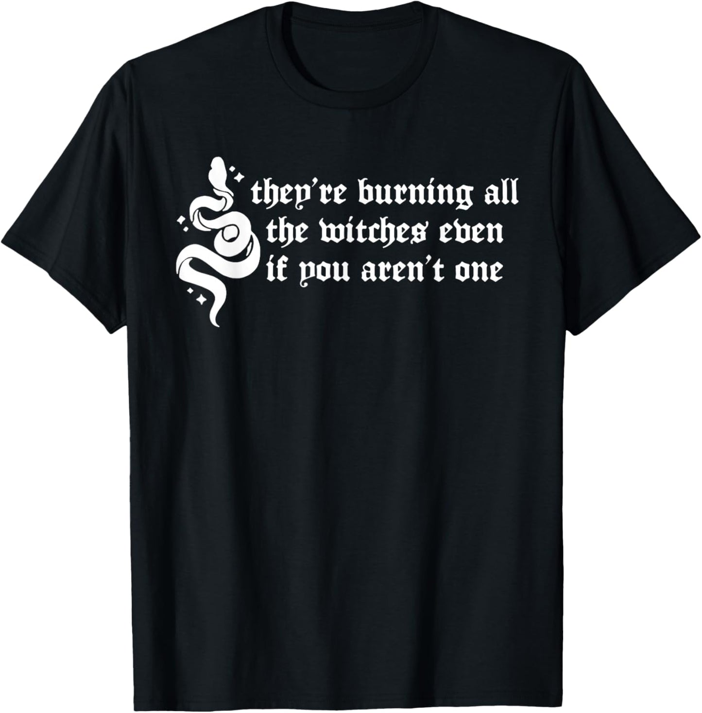 They're Burning All the Witches Even If You Aren't One T-Shirt - T-Shirt | Black
