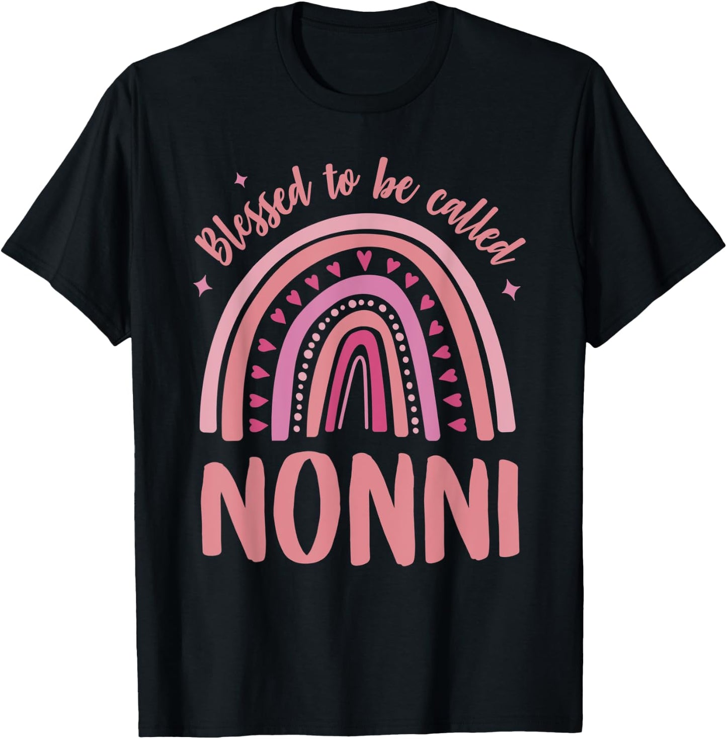 Nonni for Grandma Women Mother's Day Blessed Nonni T-Shirt - T-Shirt | Black