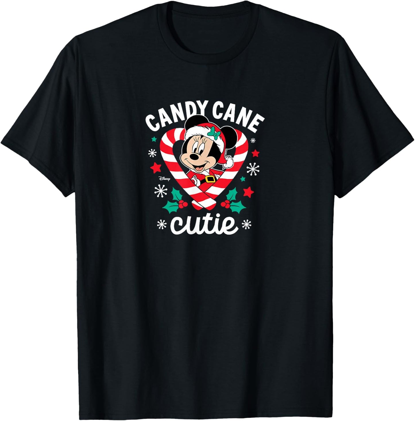 Disney - Minnie Candy Cane Cutie Christmas T-Shirt - T-Shirt | Black