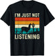 I'm Just Not Listening Alpaca T-Shirt - T-Shirt | Black