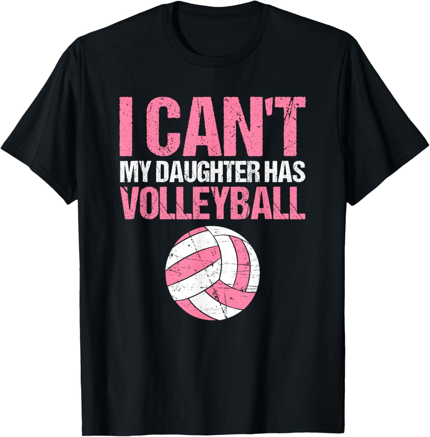 Teen Girls I can't my Daughter has Volleyball Dad T-Shirt - T-Shirt | Black