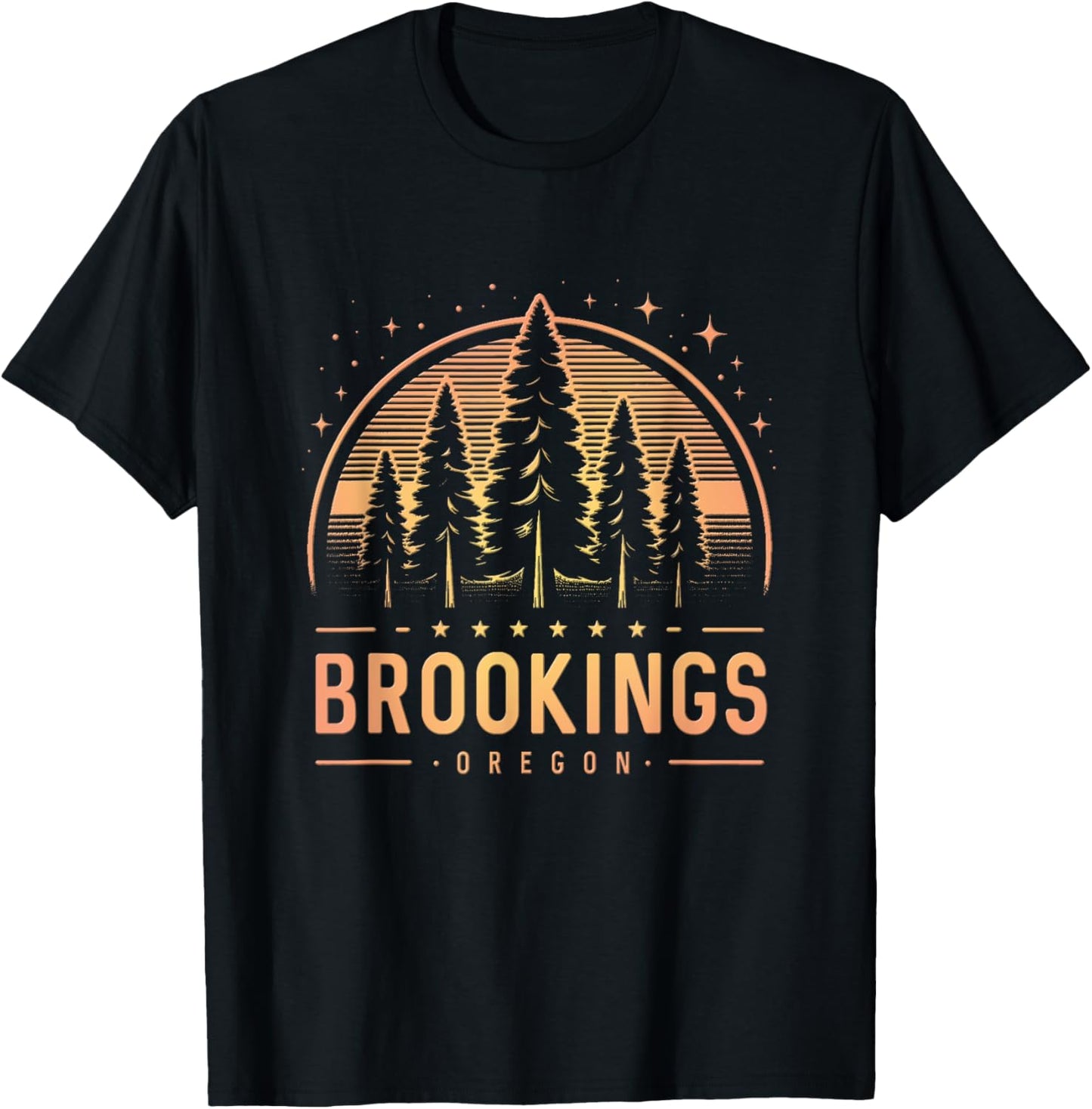 Brookings | Brookings Oregon | Brookings OR Trekking T-Shirt - T-Shirt | Black