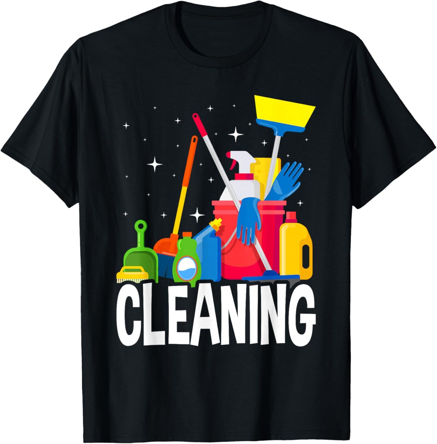Funny Cleaning Lover Cleaning Lady Housekeeping Housekeeper T-Shirt - T-Shirt | Black