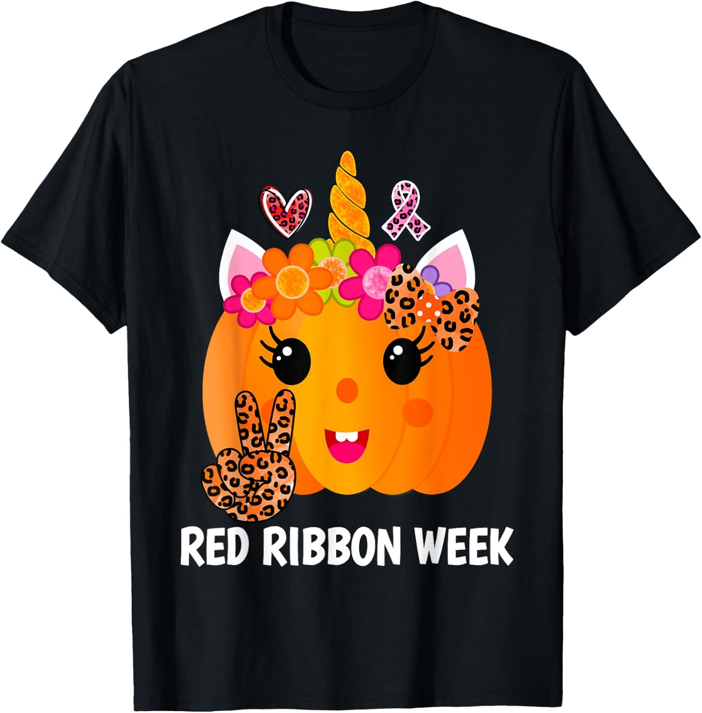 We Wear Red For Red Ribbon Week Awareness Red Ribbon Week T-Shirt - T-Shirt | Black