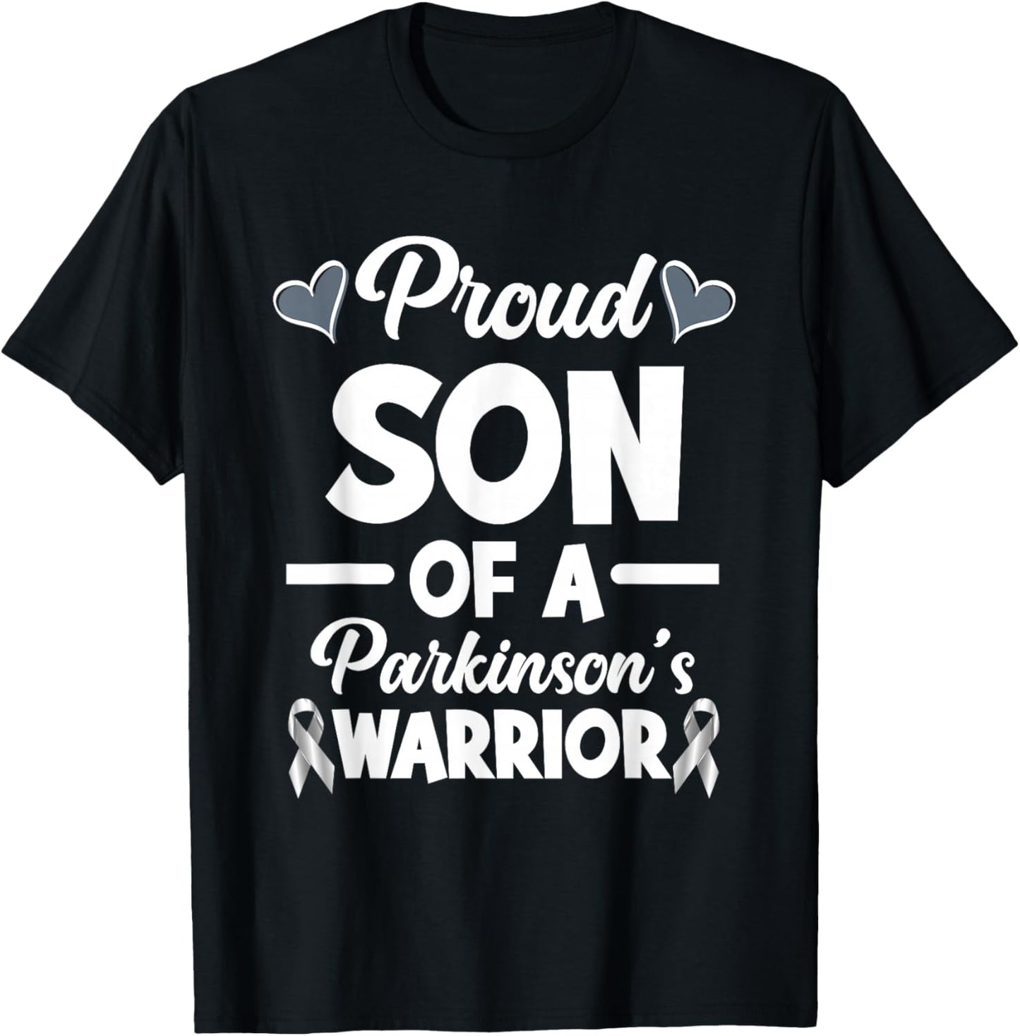 Proud Son Of A Parkinson's Warrior Parkinson's Awareness T-Shirt - T-Shirt | Black