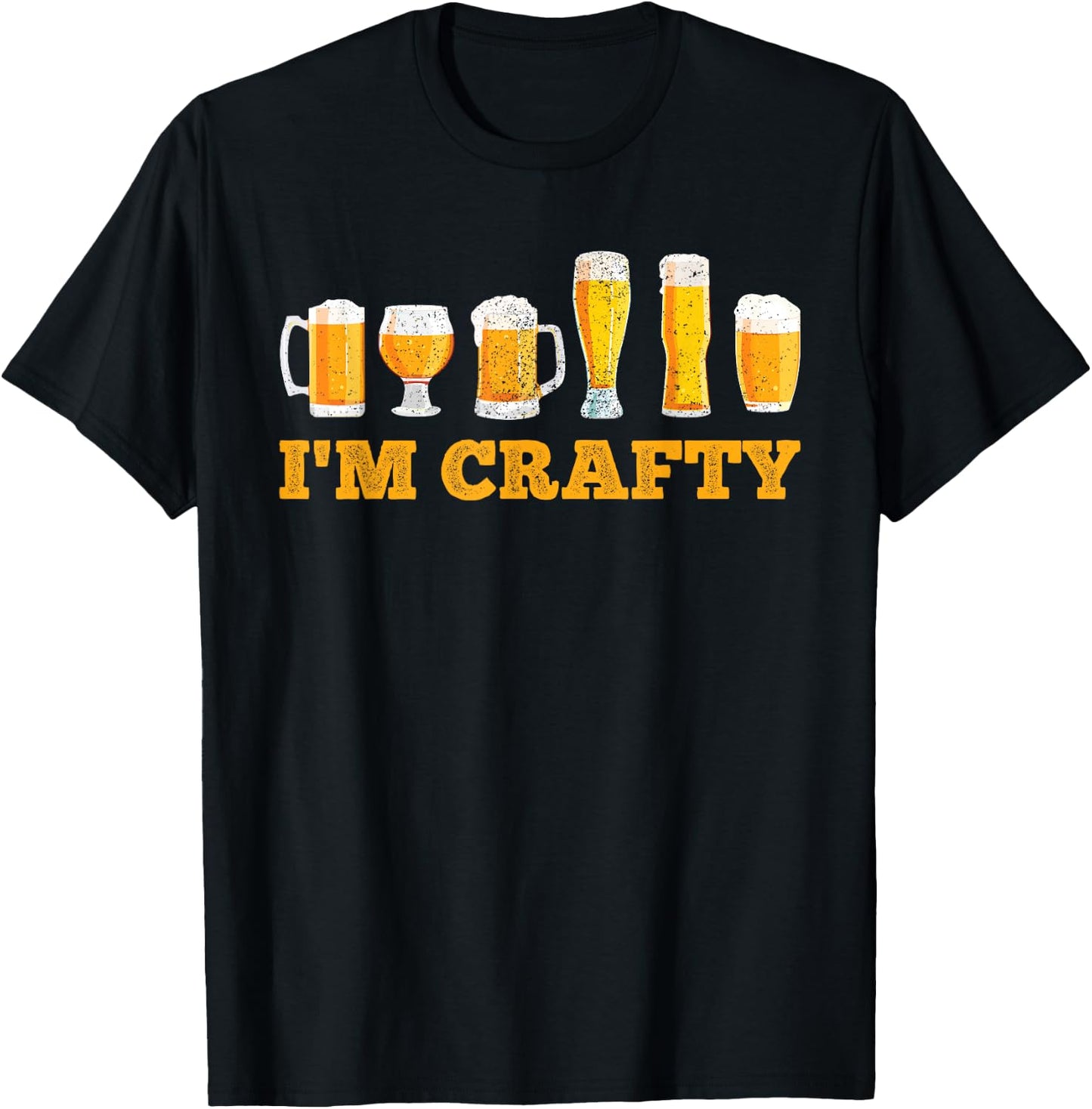 Craft Beer I'm Crafty Home Brew Beer T-Shirt - T-Shirt | Black