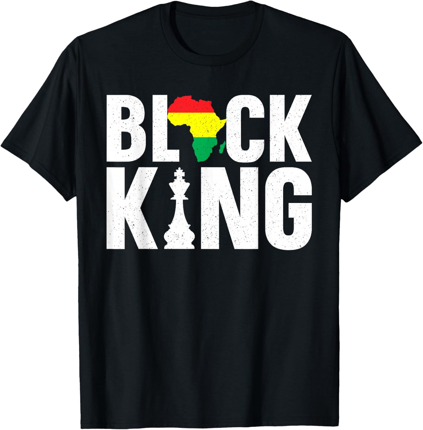 Cool Black King Art Dad Boys Africa Map African King T-Shirt - T-Shirt | Black