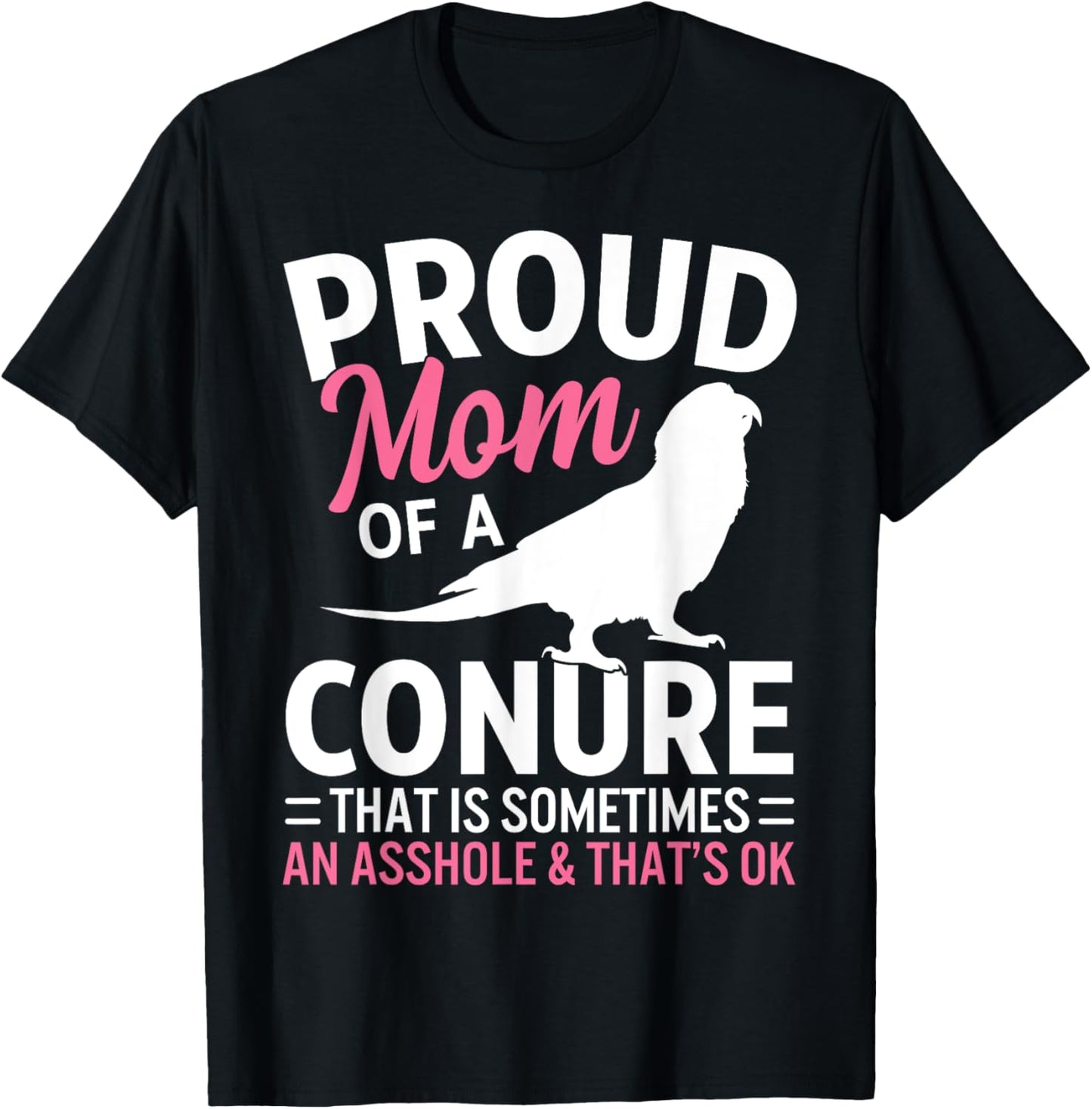 Green Cheek Conure Mom Parrot Bird Sun Conure T-Shirt - T-Shirt | Black