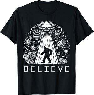 Bigfoot UFO Conspiracy Theory - Alien Physics T-Shirt - T-Shirt | Black