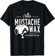Peanuts Snoopy Mustache Wax T-Shirt - T-Shirt | Black