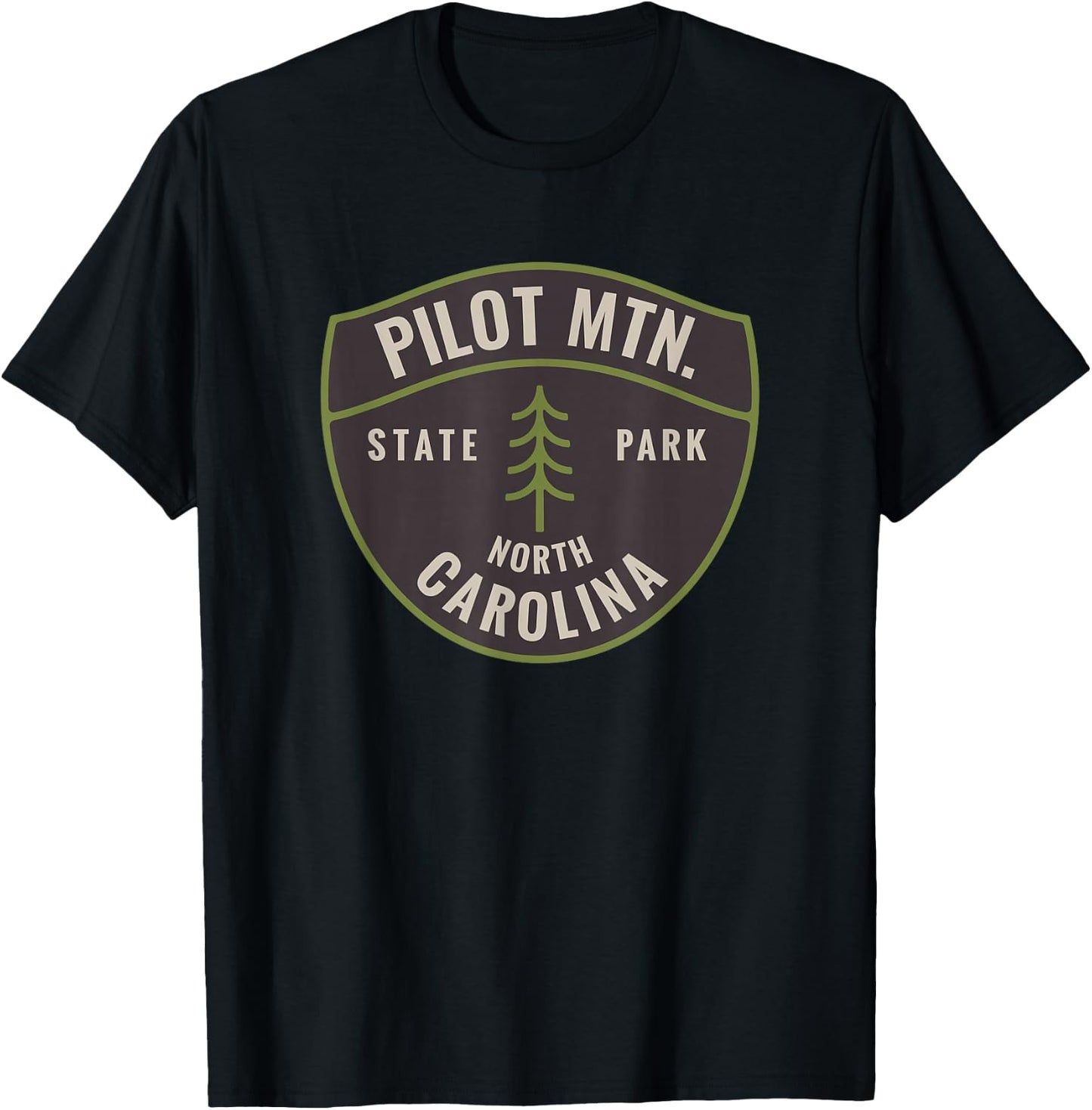 Pilot Mountain State Park North Carolina NC Bear Vacation T-Shirt - T-Shirt | Black