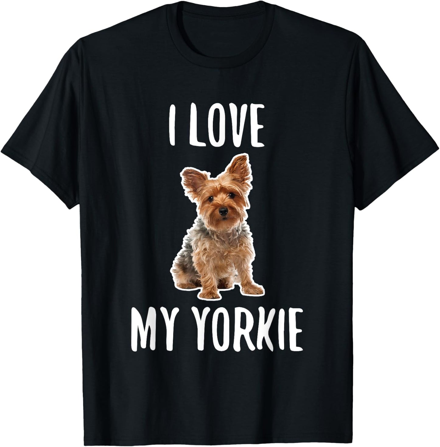 Yorkshire Terrier Dog Owner - I Love My Yorkie Women Kids T-Shirt - T-Shirt | Black