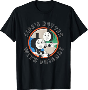 Thomas & Friends - Life's Better with Friends T-Shirt - T-Shirt | Black