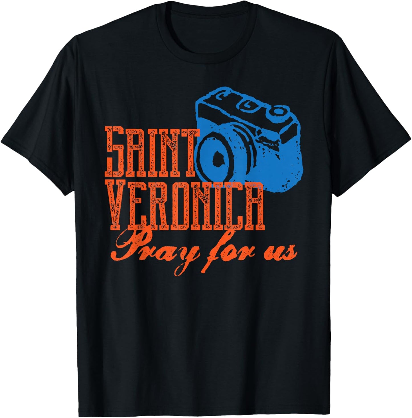 St Veronica Patron Saint Photography Photographers Catholic T-Shirt - T-Shirt | Black