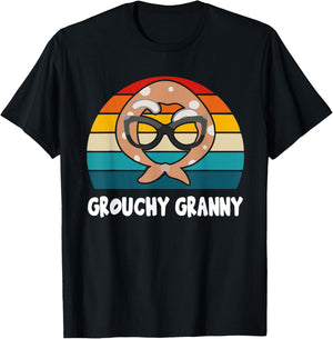 Grouchy Granny Funny Retro Vintage T-Shirt - T-Shirt | Black
