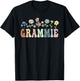 Grammie Gifts Women Wildflower Floral Design Grammie T-Shirt - T-Shirt | Black